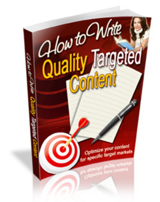 Product picture Write Quality Targeted Content