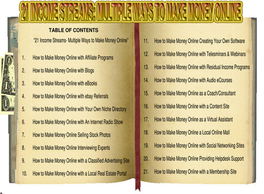 Product picture 21 INCOME STREAMS: MULTIPLE WAYS TO MAKE MONEY ONLINE