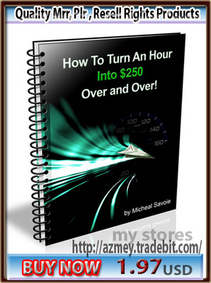 Product picture How To Turn An Hour  Into $250 