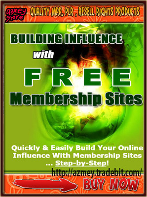 Product picture  Building Influence With Free Membership Sites