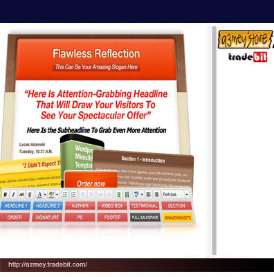 Product picture Wordpress Sales Page Template With Brave Minisite Plugin 